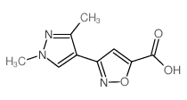 3-(1,3-二甲基-1H-吡唑-4-基)异噁唑-5-羧酸结构式