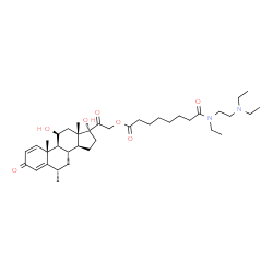 6-methylprednisolone-21-hemisuberate N,N,N'-triethylenediamine amide structure