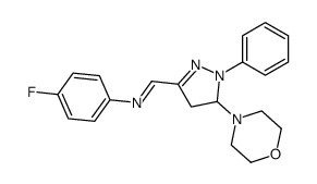 3-(4-Fluorophenylimino)methyl-4,5-dihydro-5-morpholino-1-phenyl-1H-pyrazole结构式