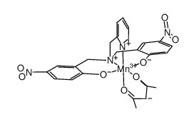 [Mn(2-(bis(2-hydroxy-5-nitrobenzyl)aminomethyl)pyridine)(2,4-pentadionate)]结构式