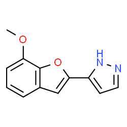 3-(7-甲氧基-2-苯并呋喃基)-1H-吡唑结构式
