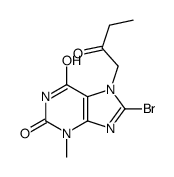 8-bromo-3-methyl-7-(2-oxobutyl)purine-2,6-dione结构式