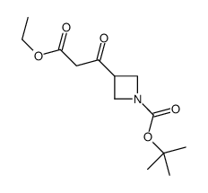 3-(3-乙氧基-3-氧代丙酰基)氮杂环丁烷-1-羧酸叔丁酯结构式