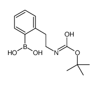 2-(2-(叔丁氧基羰基氨基)乙基)苯硼酸结构式