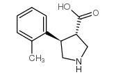 (3S,4R)-4-邻甲苯基吡咯烷-3-羧酸结构式