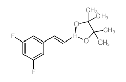 反式-2-(3,5-二氟苯基)乙烯基硼酸频哪醇酯结构式