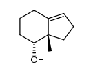 (7R,7aS)-7a-methyl-2,4,5,6,7,7a-hexahydro-1H-inden-7-ol结构式