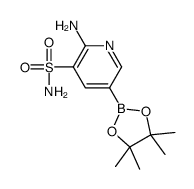 2-氨基-5-(4,4,5,5-四甲基-1,3,2-二噁硼烷-2-基)-3-吡啶磺酰胺结构式