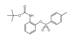 toluene-4-sulfonic acid 2-tert-butoxycarbonylaminophenyl ester结构式