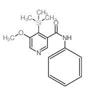 5-甲氧基-n-苯基-4-(三甲基甲硅烷基)烟酰胺结构式