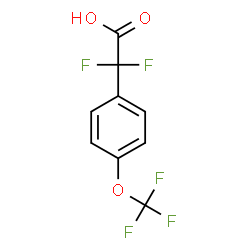 42 22-二氟-2-(4-(三氟甲氧基)苯基)乙酸结构式