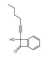 2-(1-hexynyl)-2-hydroxybenzocyclobutenone结构式