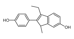 (3S)-1-ethyl-2-(4-hydroxyphenyl)-3-methyl-3H-inden-5-ol Structure