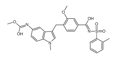 Methyl 3-[2-Methoxy-4-(o-tolylsulfonylcarbamoyl)benzyl]-结构式