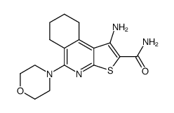 1-amino-5-morpholin-4-yl-6,7,8,9-tetrahydrothieno[2,3-c]isoquinoline-2-carboxylic acid amide Structure