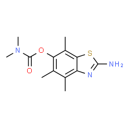 Carbamic acid,dimethyl-,2-amino-4,5,7-trimethyl-6-benzothiazolyl ester (9CI)结构式