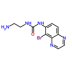 1-(2-Aminoethyl)-3-(5-bromo-6-quinoxalinyl)urea Structure
