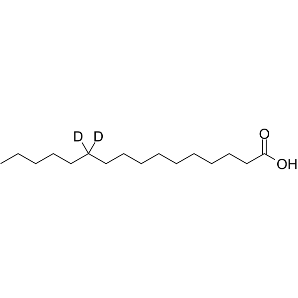 Palmitic acid-d2-5 Structure