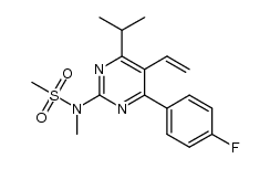 1-[4-(4-fluorophenyl)-6-isopropyl-2-[N-methyl-N-(methylsulfonyl)amino]-pyrimidin-5-yl]-ethene结构式
