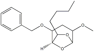 6,8-Dioxabicyclo3.2.1octane, 7-butyl-4-methoxy-2-(phenylmethoxy)-, 1S-(endo,endo,endo)- Structure