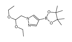 1-(2,2-二乙氧基乙基)吡唑-4-硼酸频那醇酯结构式