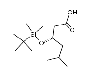 (3S)-3-[(tert-butyl)dimethylsilyloxy]-5-methylhexanoic acid结构式
