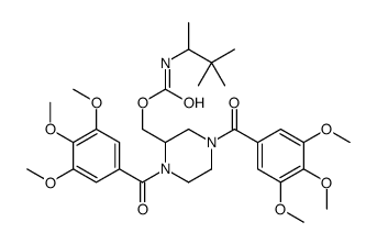 [1,4-bis(3,4,5-trimethoxybenzoyl)piperazin-2-yl]methyl N-(3,3-dimethylbutan-2-yl)carbamate结构式