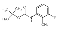 (3-氟-2-甲基苯基)-氨基甲酸叔丁酯结构式