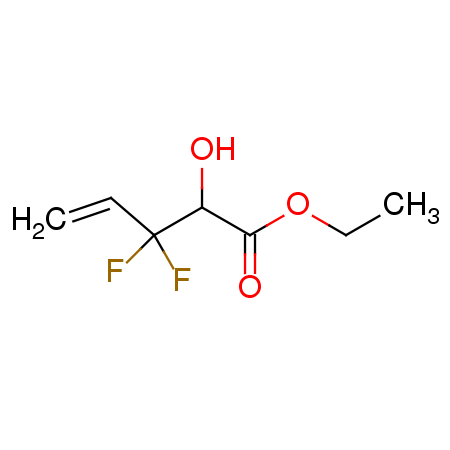 4-Pentenoic acid, 3,3-difluoro-2-hydroxy-, ethyl ester Structure