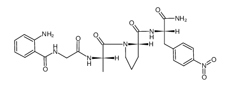 Abz-Gly-Ala-Pro-Phe(p-NO2)-NH2结构式