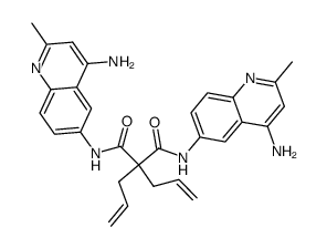diallyl-malonic acid bis-(4-amino-2-methyl-[6]quinolylamide) Structure