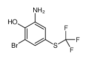 2-Amino-6-bromo-4-[(trifluoromethyl)sulfanyl]phenol Structure