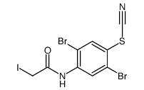 2,5-Dibromo-4-(2-iodoacetylamino)phenyl thiocyanate Structure