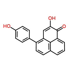 2-Hydroxy-4-(4-hydroxyphenyl)-1H-phenalen-1-one Structure