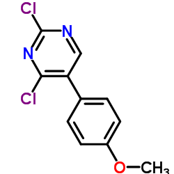 2,4-二氯-5-(4-甲氧基苯基)嘧啶结构式