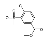 4-氯-3-(甲基磺酰基)苯甲酸甲酯结构式