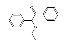 2-ethylsulfanyl-1,2-diphenyl-ethanone结构式