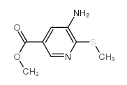 3-Pyridinecarboxylicacid,5-amino-6-(methylthio)-,methylester(9CI)结构式