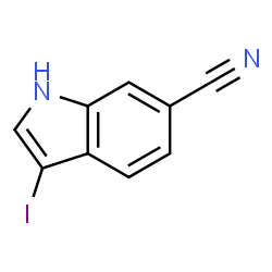 3-碘-1H-吲哚-6-腈结构式