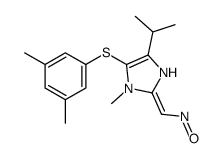 (2Z)-4-(3,5-dimethylphenyl)sulfanyl-3-methyl-2-(nitrosomethylidene)-5-propan-2-yl-1H-imidazole Structure