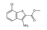 3-氨基-7-氯苯并[b]噻吩-2-羧酸甲酯结构式