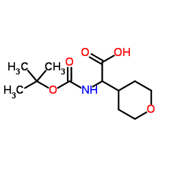 2-((tert-butoxycarbonyl)amino)-2-(tetrahydro-2h-pyran-4-yl)acetic acid Structure