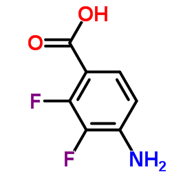 2,3-二氟-4-氨基苯甲酸结构式