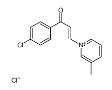 N-[(1E)-3-(4-氯苯基)-3-氧代丙-1-烯-1-基]-3-甲基吡啶鎓氯化物结构式