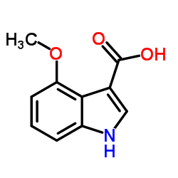 4-甲氧基-1H-吲哚-3-甲酸结构式