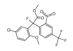5-chloro-α-fluoro-2-methoxy-α-[2-nitro-4-(trifluoromethyl)-phenyl]benzeneacetic acid methyl ester结构式