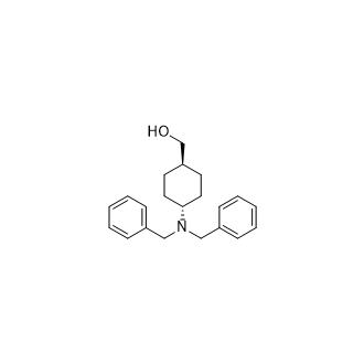 (反式-4-(二苄基氨基)环己基)甲醇结构式