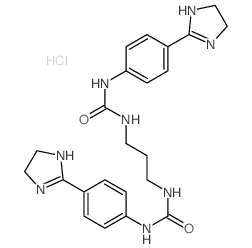 Urea,N,N''-1,3-propanediylbis[N'-[4-(4,5-dihydro-1H-imidazol-2-yl)phenyl]-,dihydrochloride (9CI) Structure