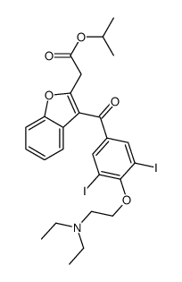 propan-2-yl 2-[3-[4-[2-(diethylamino)ethoxy]-3,5-diiodobenzoyl]-1-benzofuran-2-yl]acetate Structure