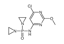 N-[bis(aziridin-1-yl)phosphoryl]-6-chloro-2-methoxypyrimidin-4-amine结构式